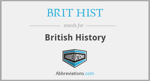 What does BRIT HIST stand for?